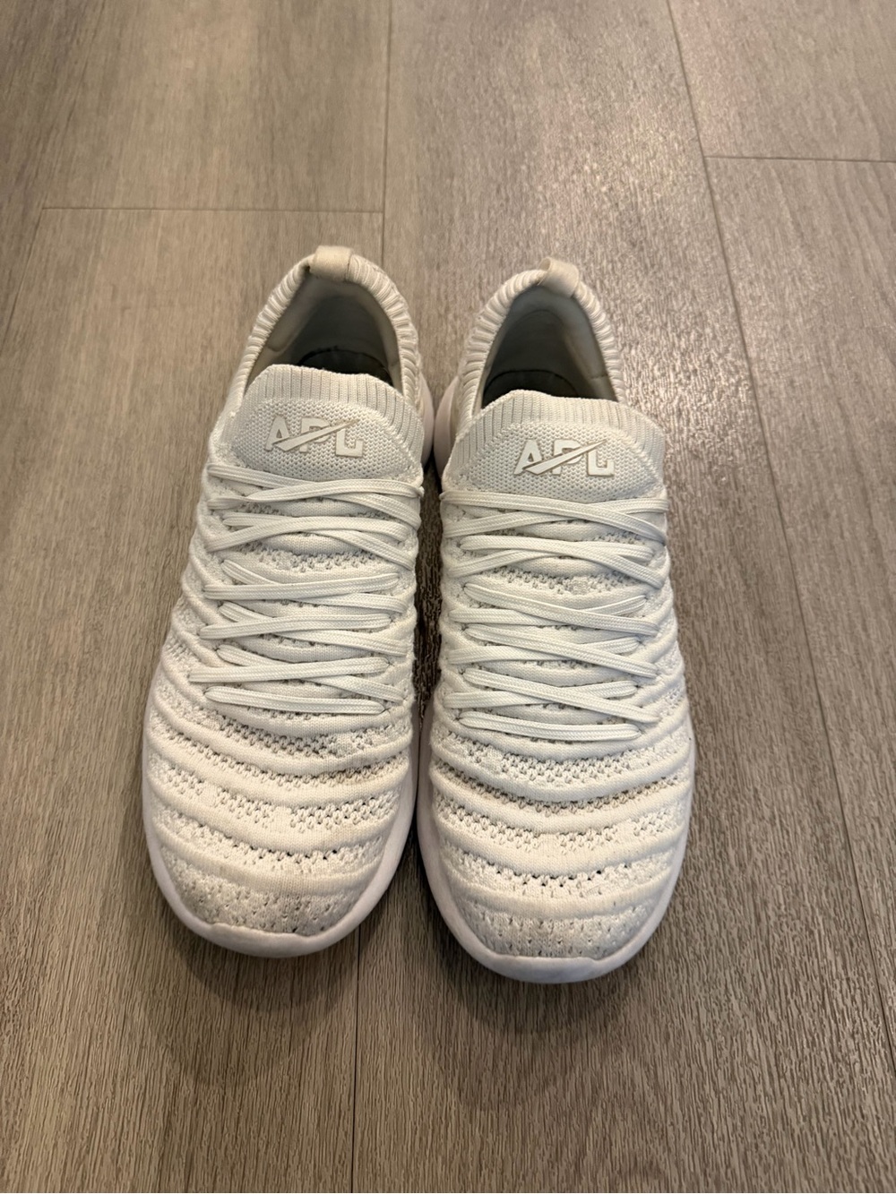 APL All-White TechLoom Knit Athletic Sneakers